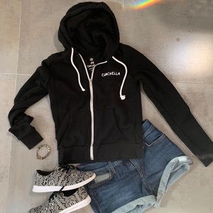 H&M for Coachella zip up hoodie